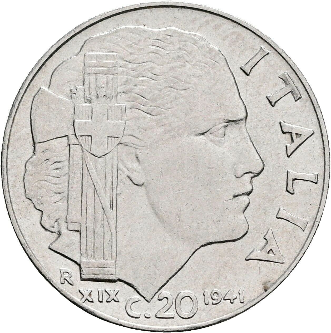 20 Centesimi Victor Emmanuel III. (1900-1946) 1941 – Rückseite