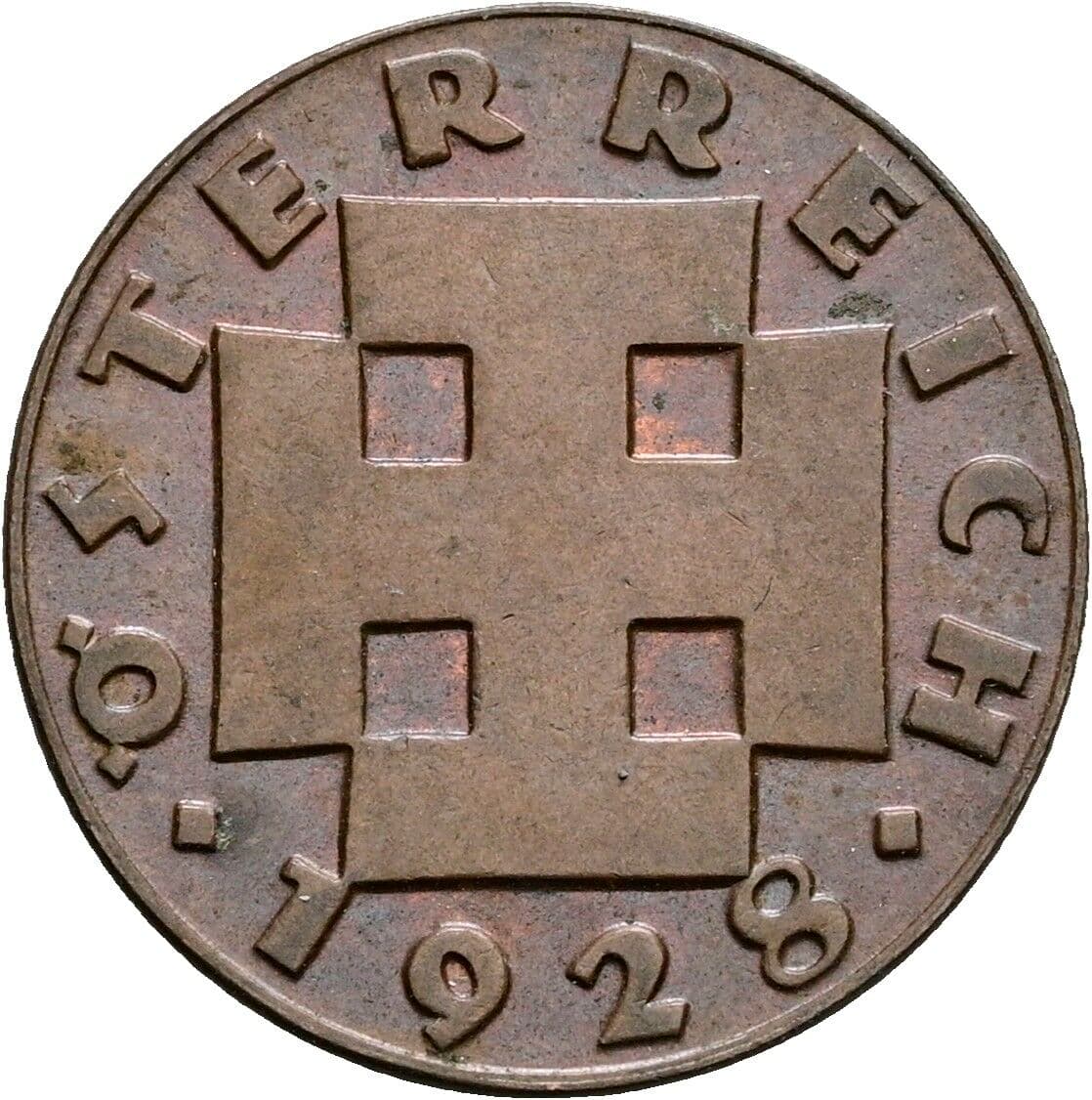 2 Groschen 1928 – Rückseite