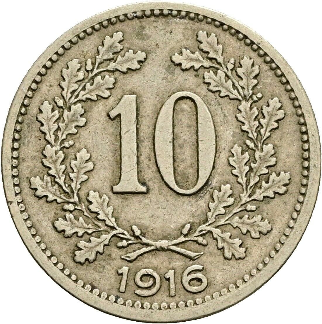 10 Heller Franz Joseph I. 1848-1916 1916 – Vorderseite