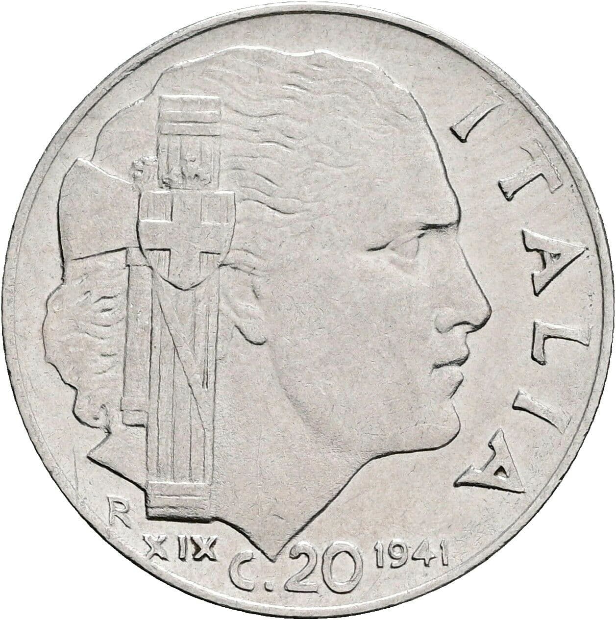 20 Centesimi Victor Emmanuel III. (1900-1946) 1941 – Rückseite
