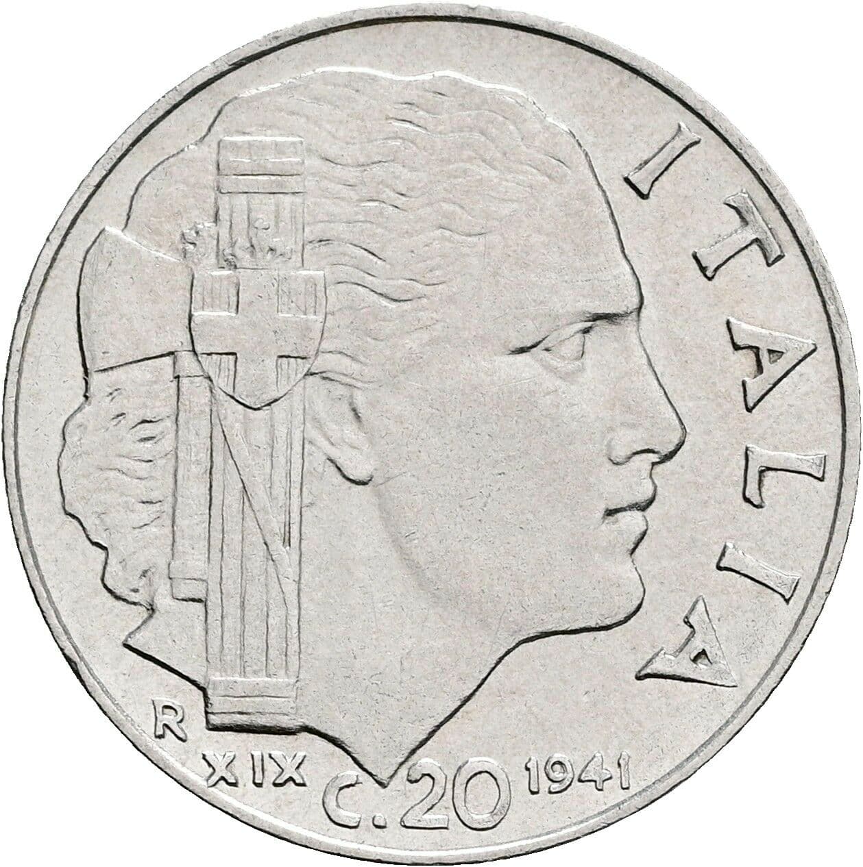 20 Centesimi Victor Emmanuel III. (1900-1946) 1941 – Rückseite