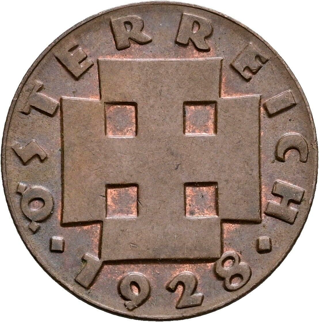 2 Groschen 1928 – Rückseite