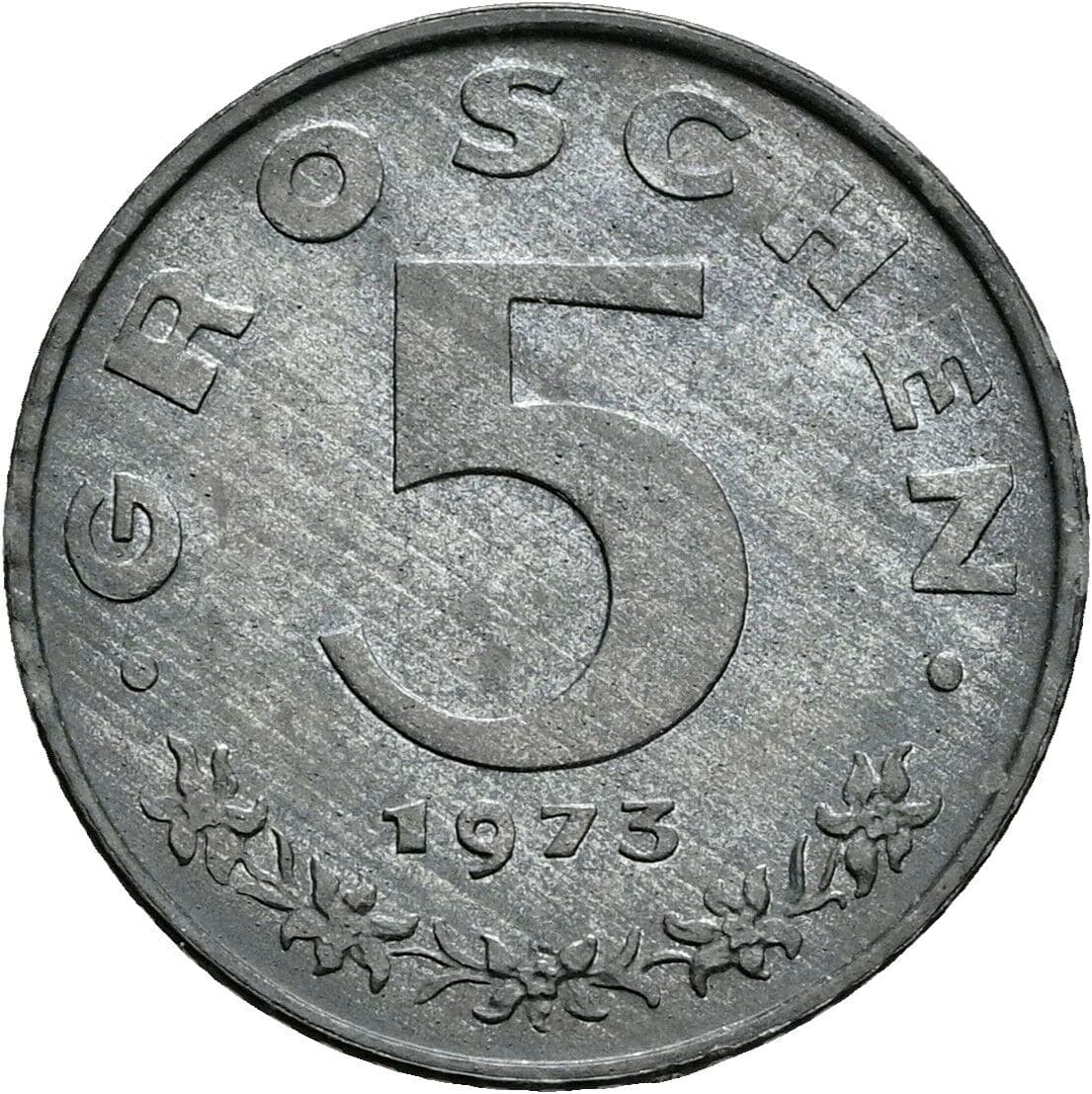 5 Groschen 1973 – Vorderseite