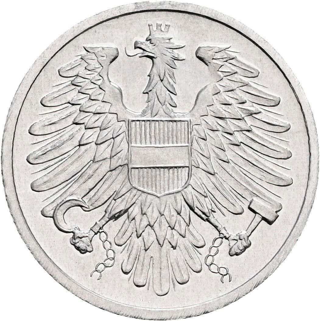 2 Groschen 1973 – Rückseite