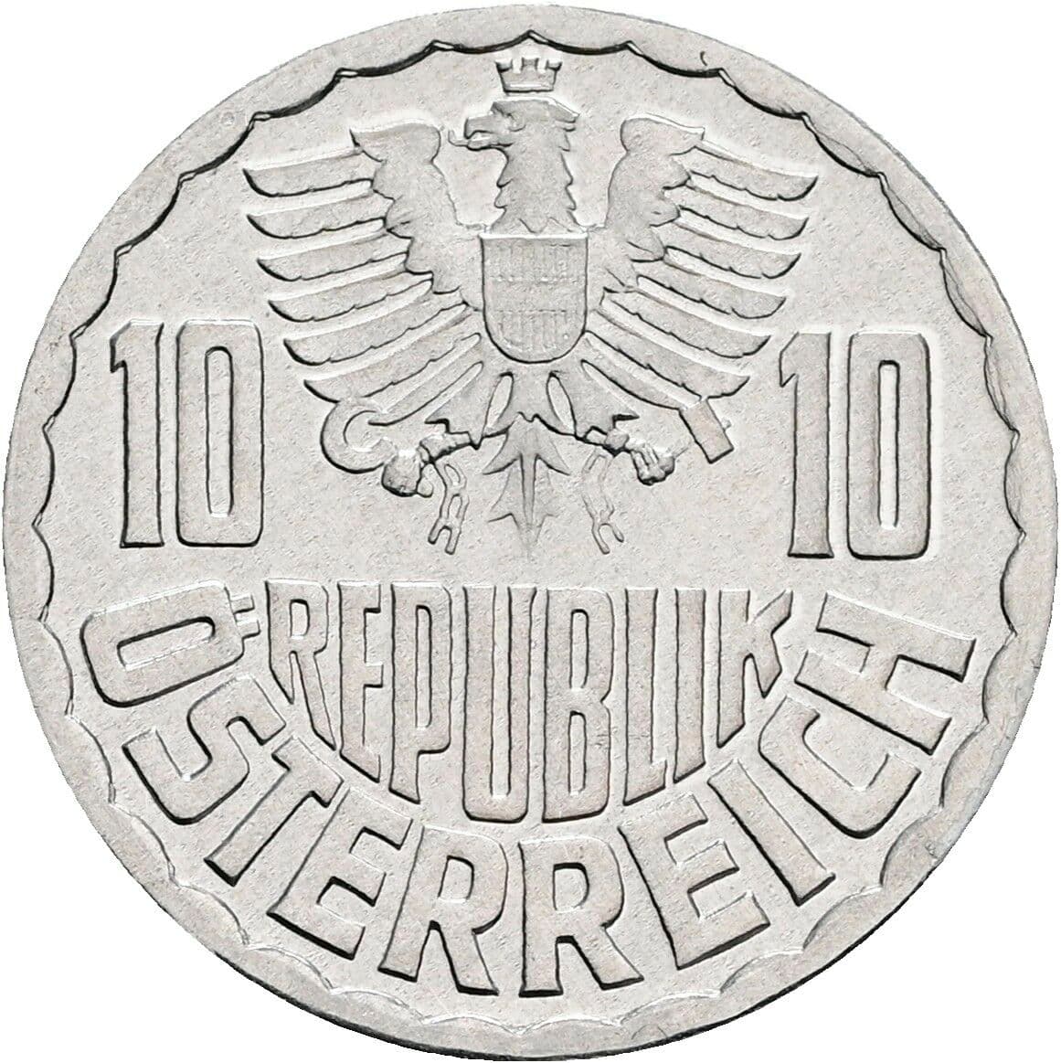 10 Groschen 1973 – Rückseite