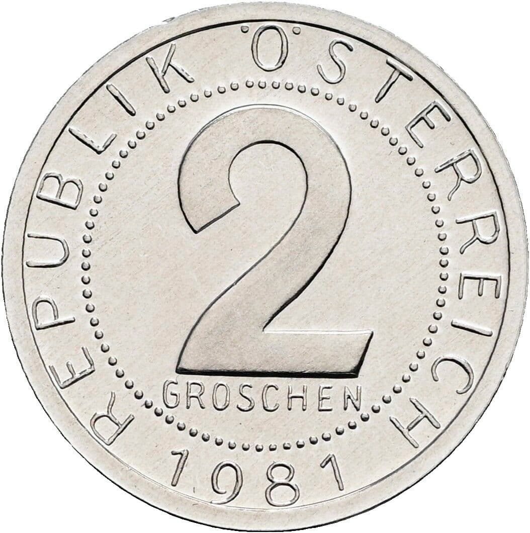 2 Groschen 1981 – Vorderseite