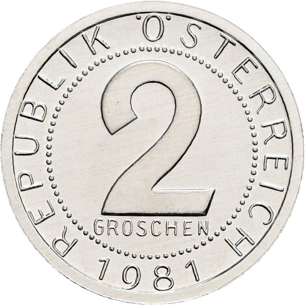 2 Groschen 1981 – Vorderseite