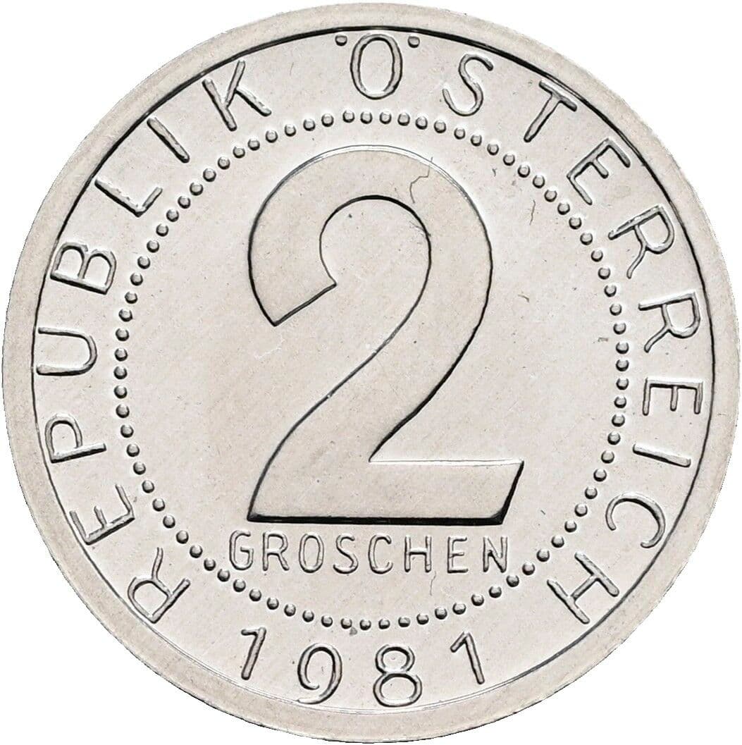 2 Groschen 1981 – Vorderseite