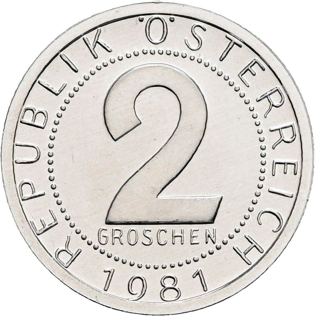 2 Groschen 1981 – Vorderseite