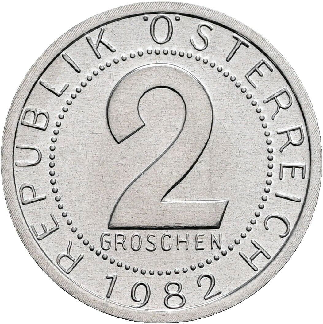 2 Groschen 1982 – Vorderseite