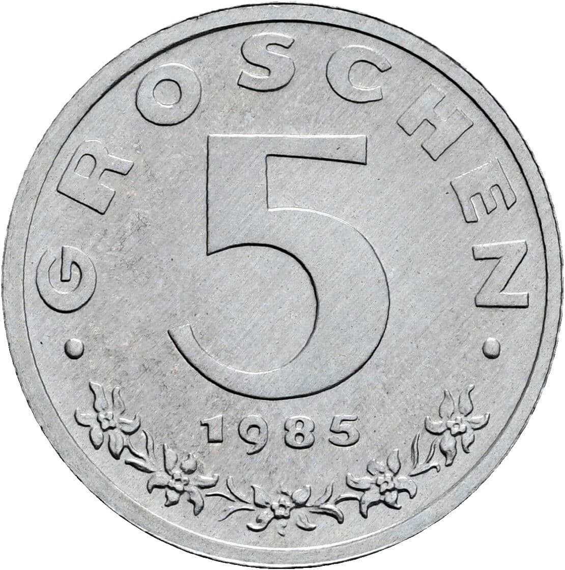 5 Groschen 1985 – Vorderseite