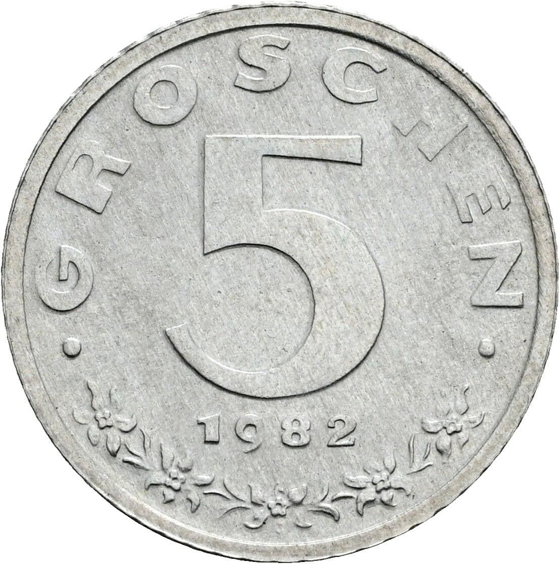 5 Groschen 1982 – Vorderseite