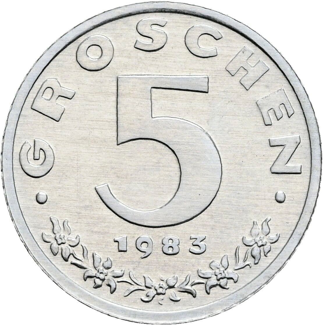 5 Groschen 1983 – Vorderseite