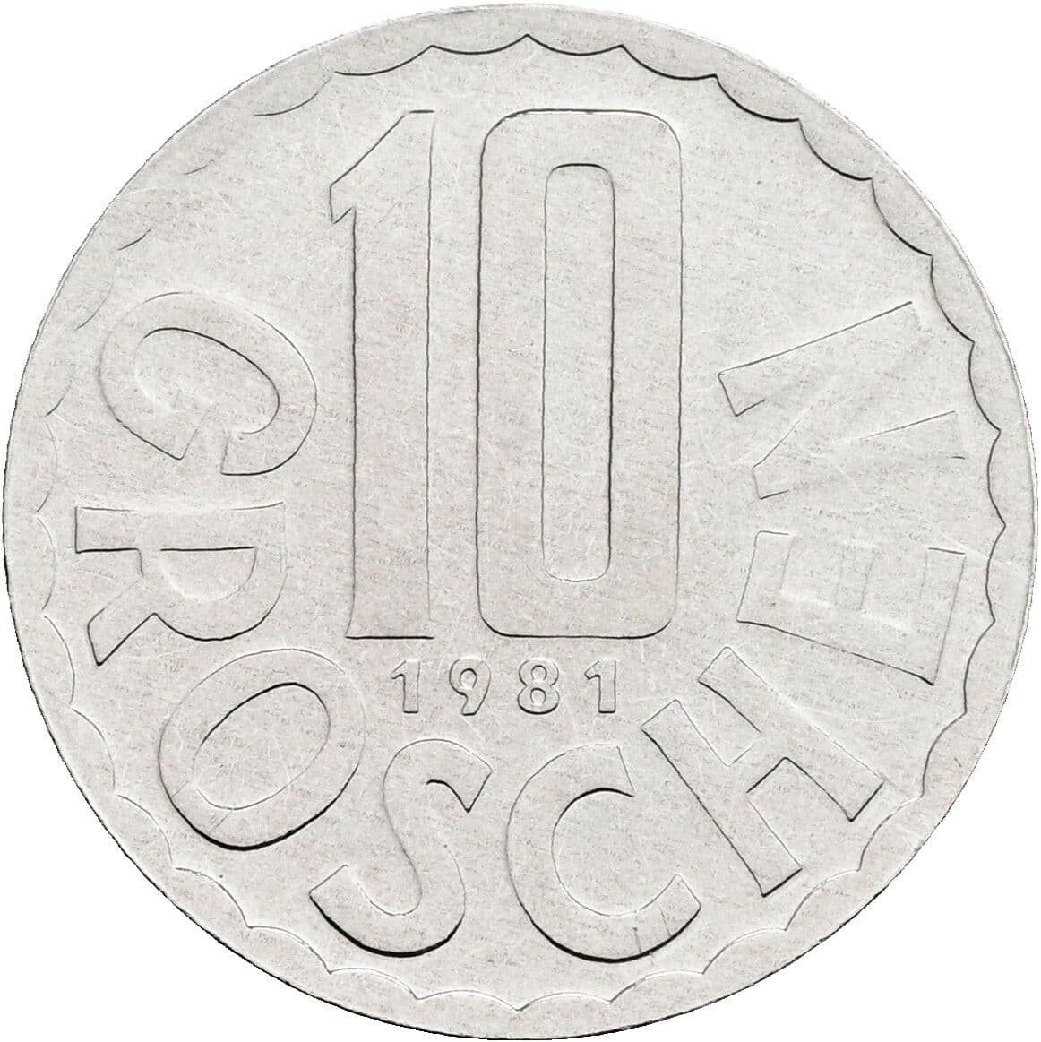 10 Groschen 1981 – Vorderseite