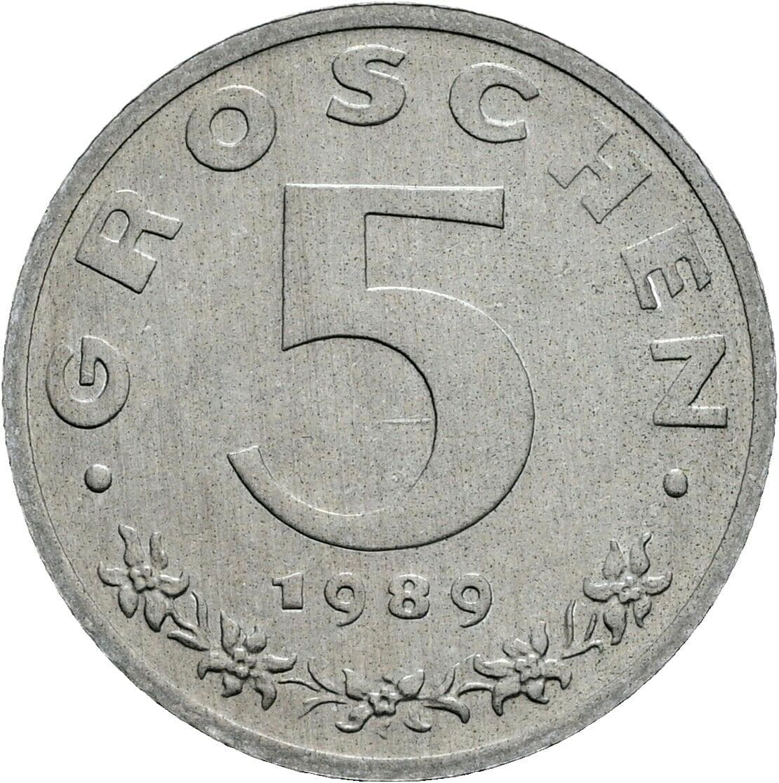 5 Groschen 1989 – Vorderseite