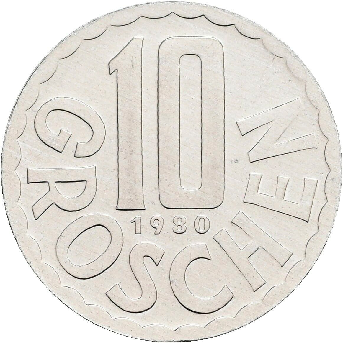 10 Groschen 1980 – Vorderseite