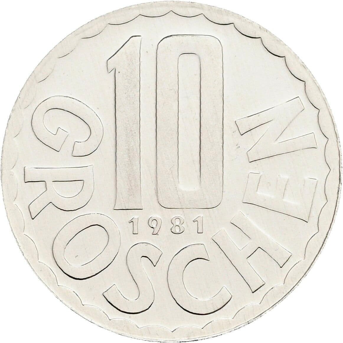 10 Groschen 1981 – Vorderseite