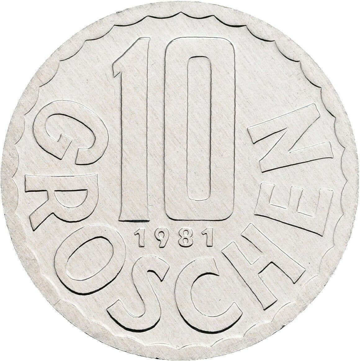 10 Groschen 1981 – Vorderseite