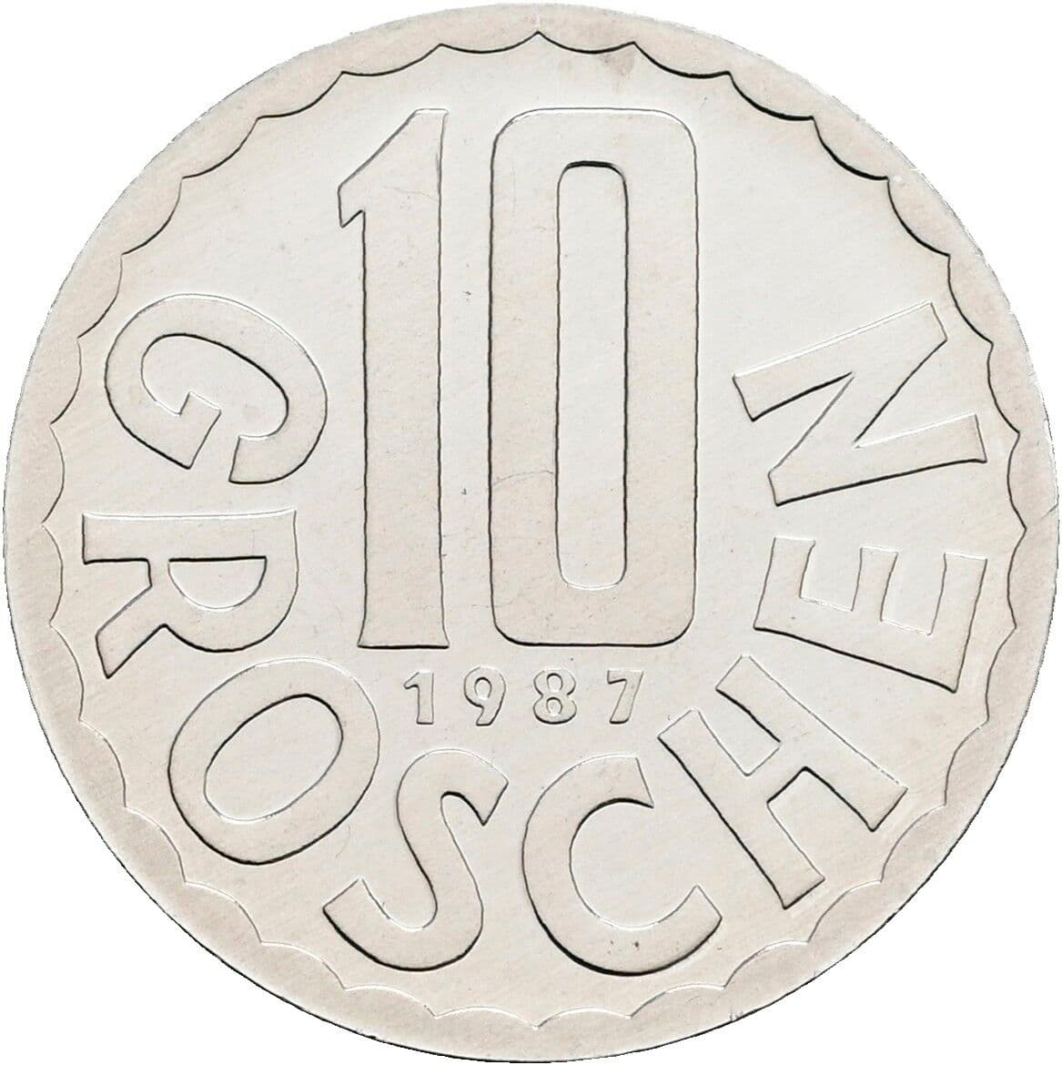 10 Groschen 1987 – Vorderseite