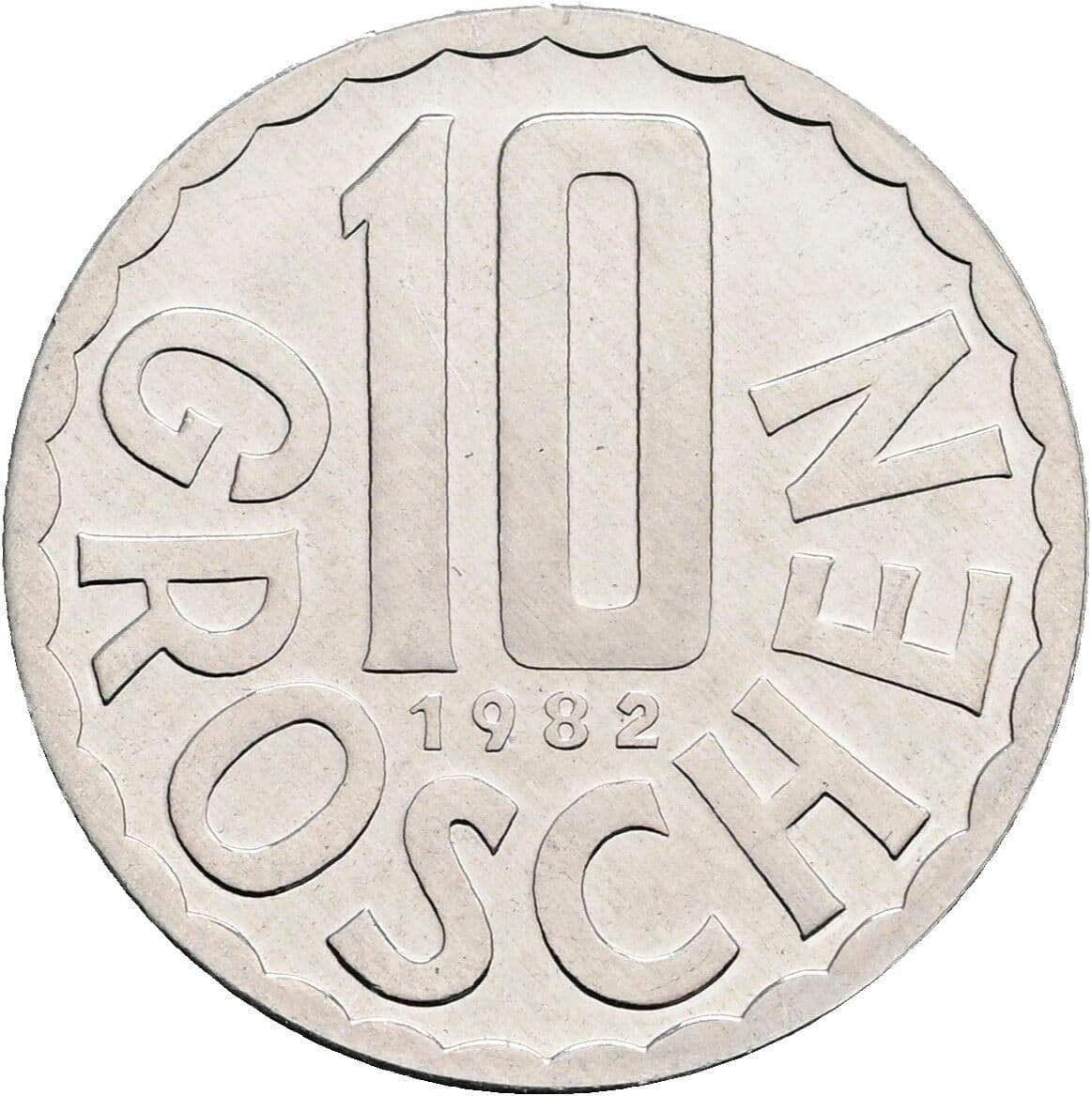 10 Groschen 1982 – Vorderseite