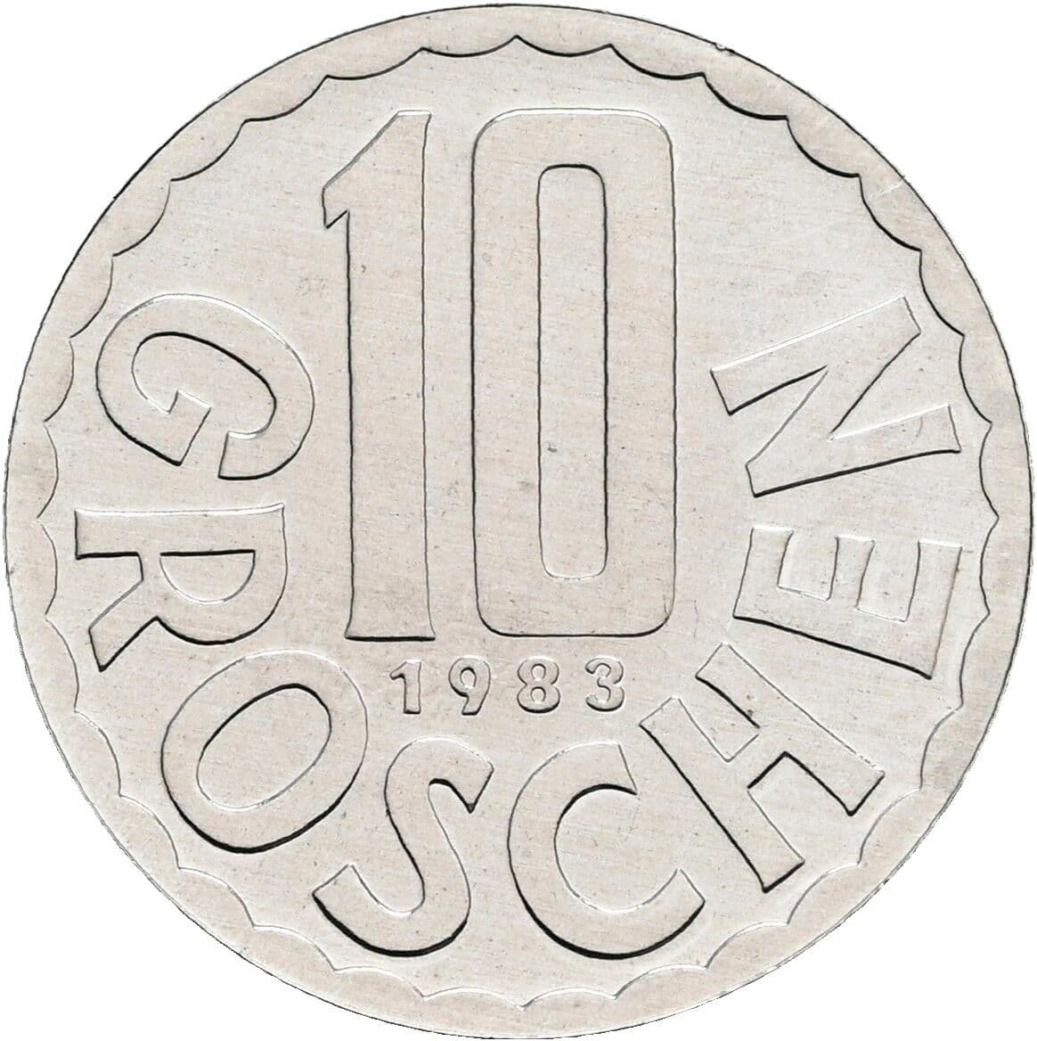 10 Groschen 1983 – Vorderseite