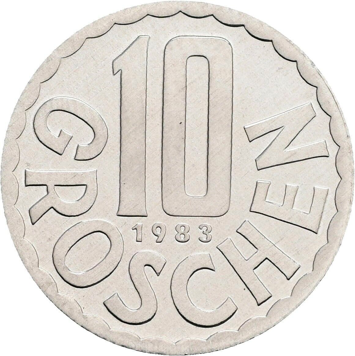10 Groschen 1983 – Vorderseite
