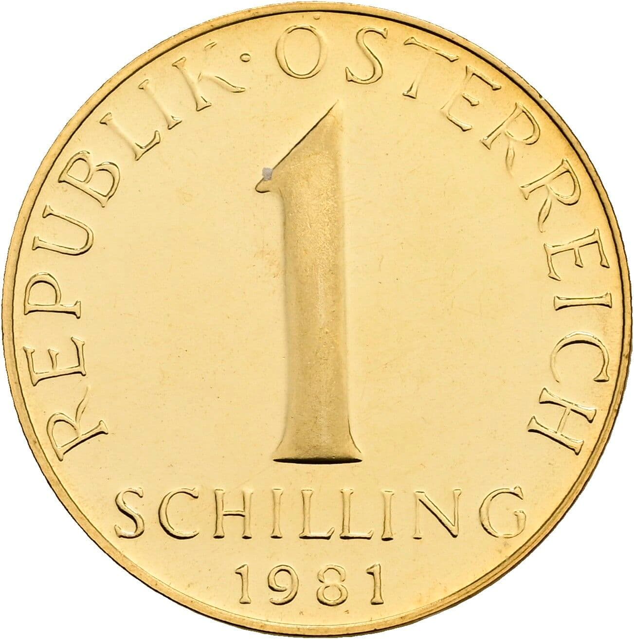 1 Schilling 1981 – Vorderseite