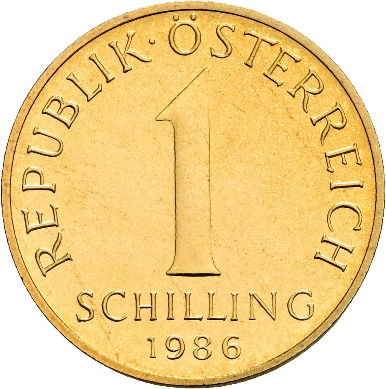1 Schilling 1986 – Vorderseite