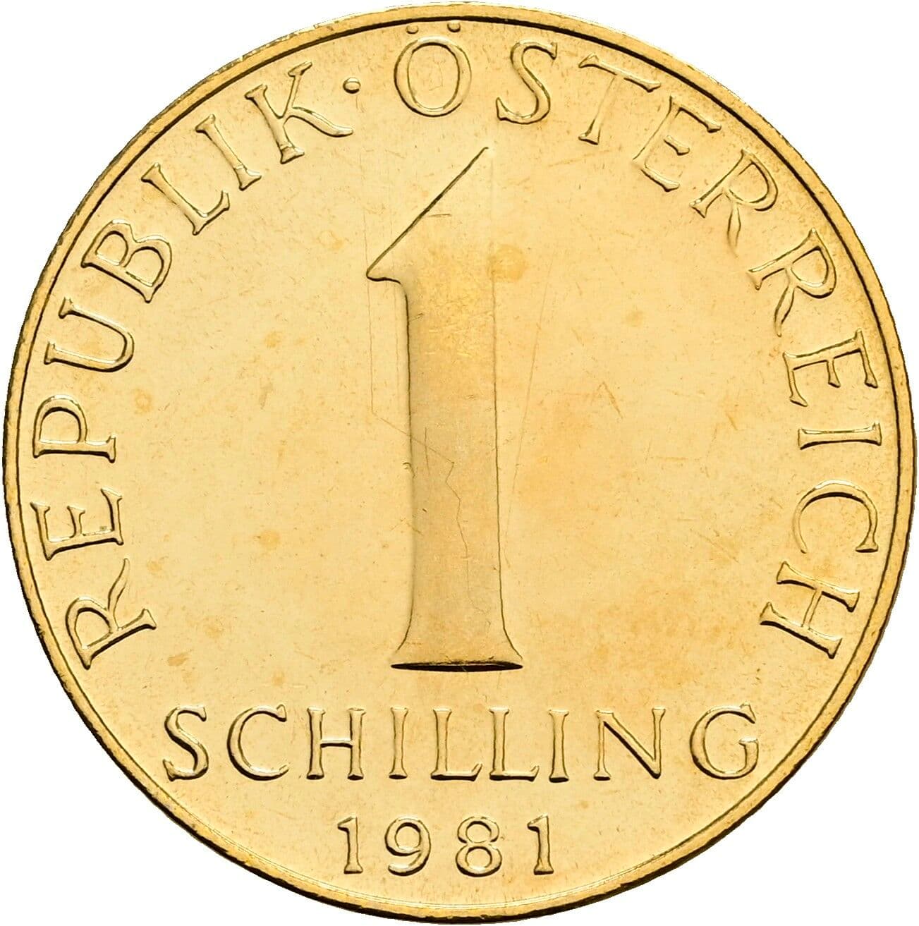 1 Schilling 1981 – Vorderseite
