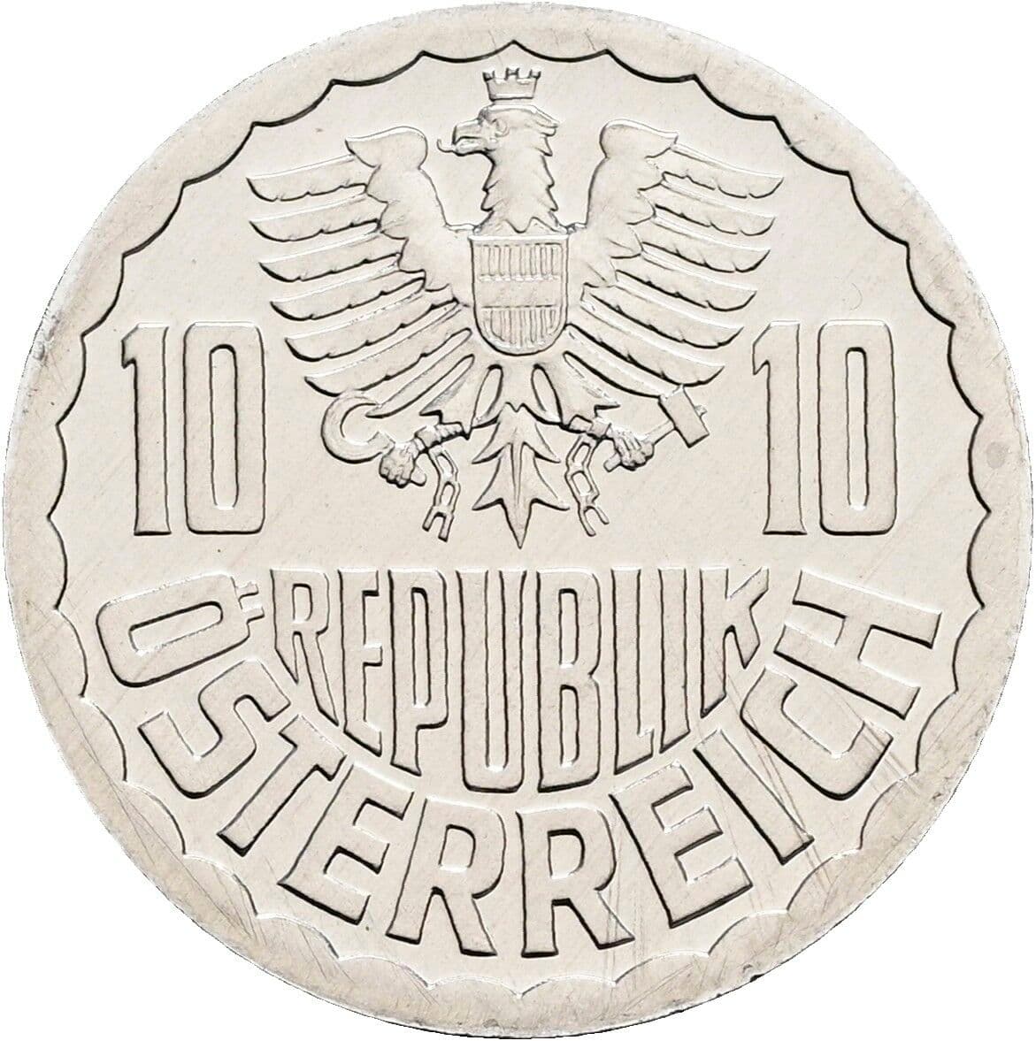 10 Groschen 1989 – Rückseite