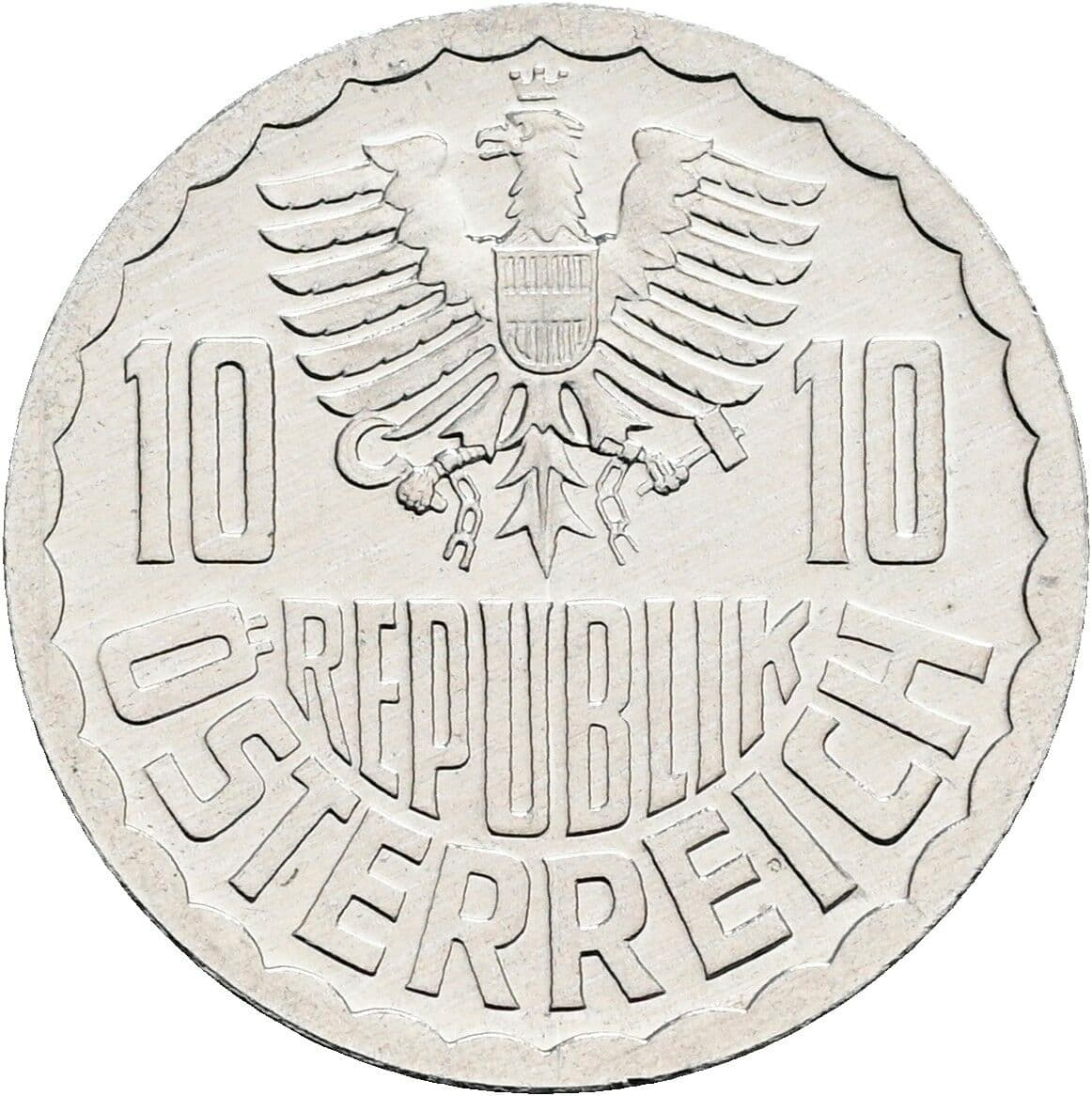 10 Groschen 1980 – Rückseite