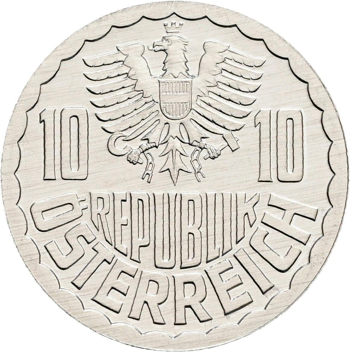 10 Groschen 1980 – Rückseite