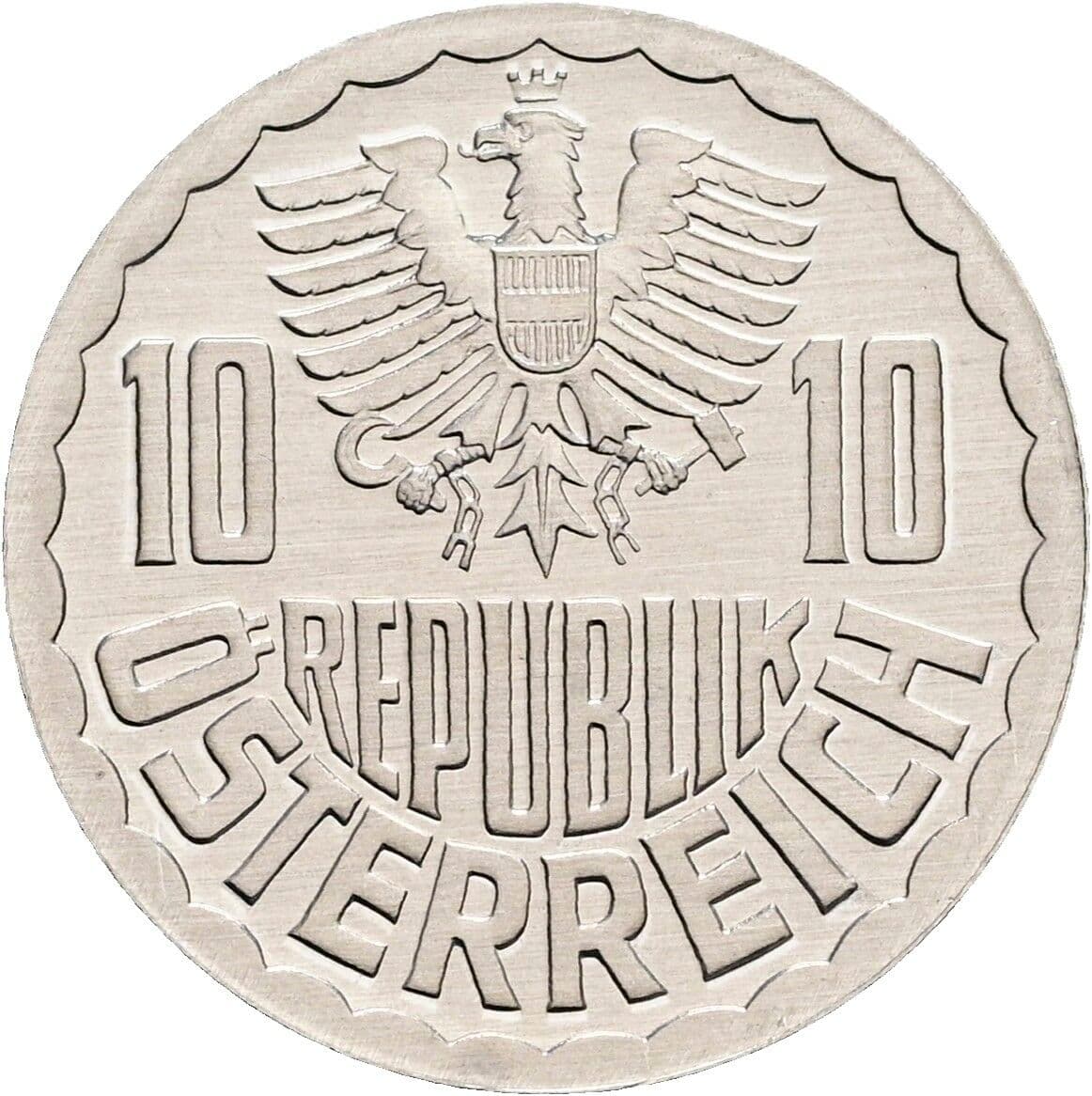 10 Groschen 1986 – Rückseite