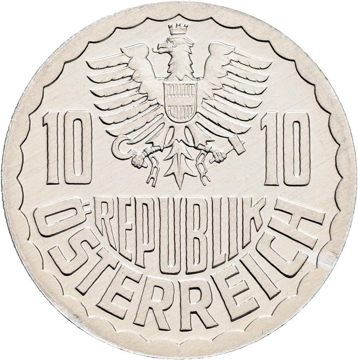 10 Groschen 1989 – Rückseite