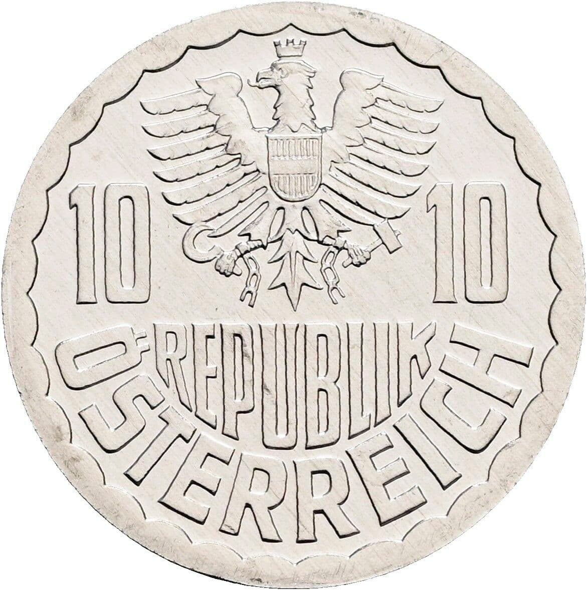 10 Groschen 1989 – Rückseite