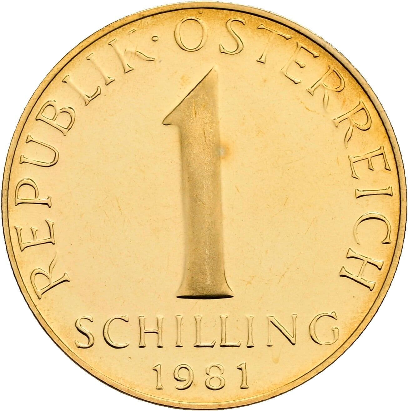 1 Schilling 1981 – Vorderseite