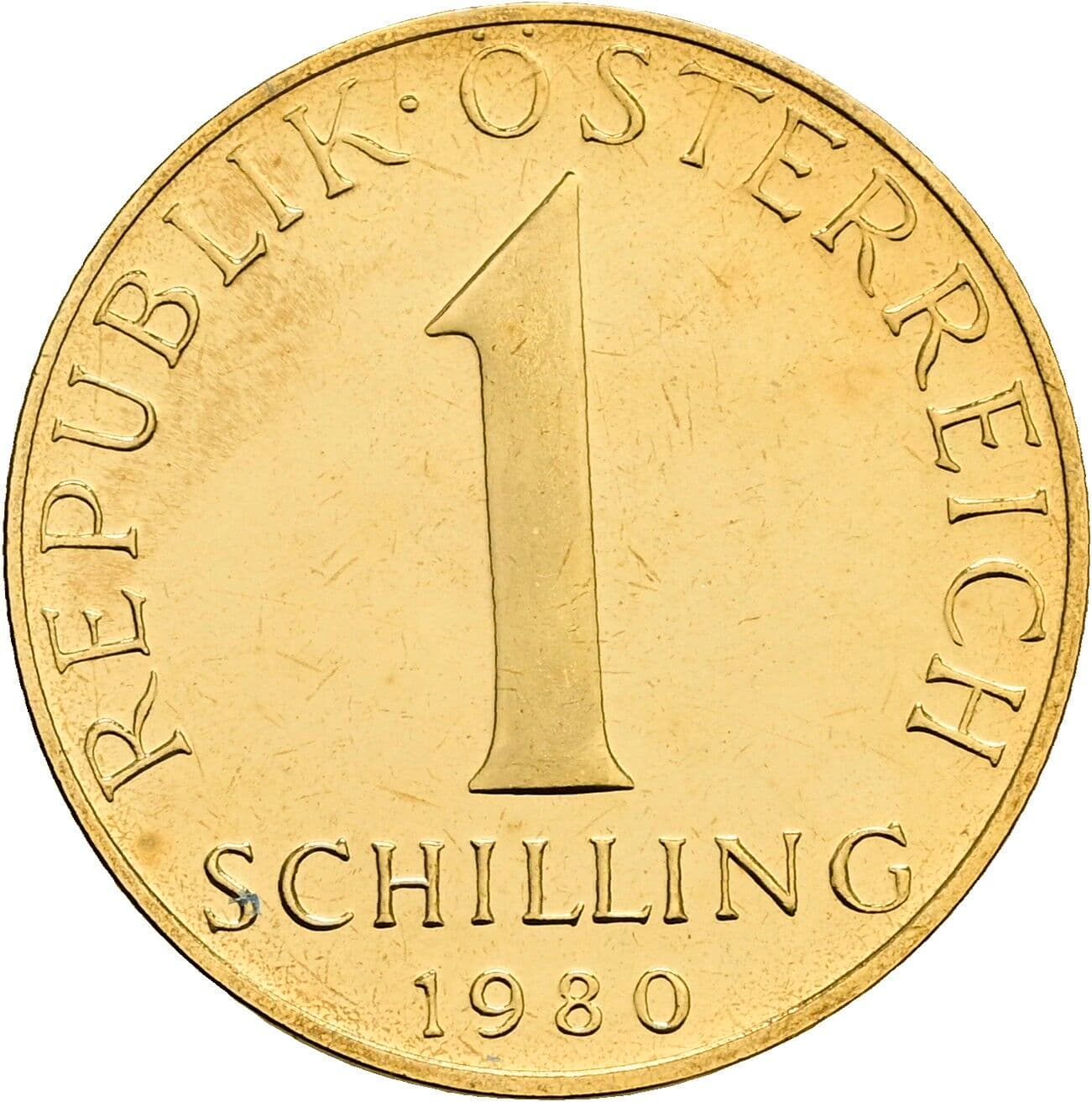 1 Schilling 1980 – Vorderseite