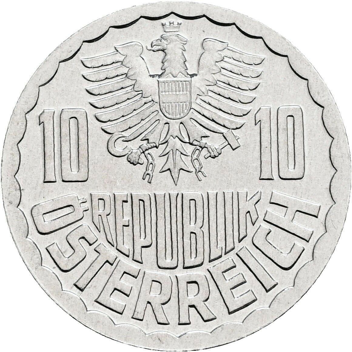 10 Groschen 1981 – Rückseite