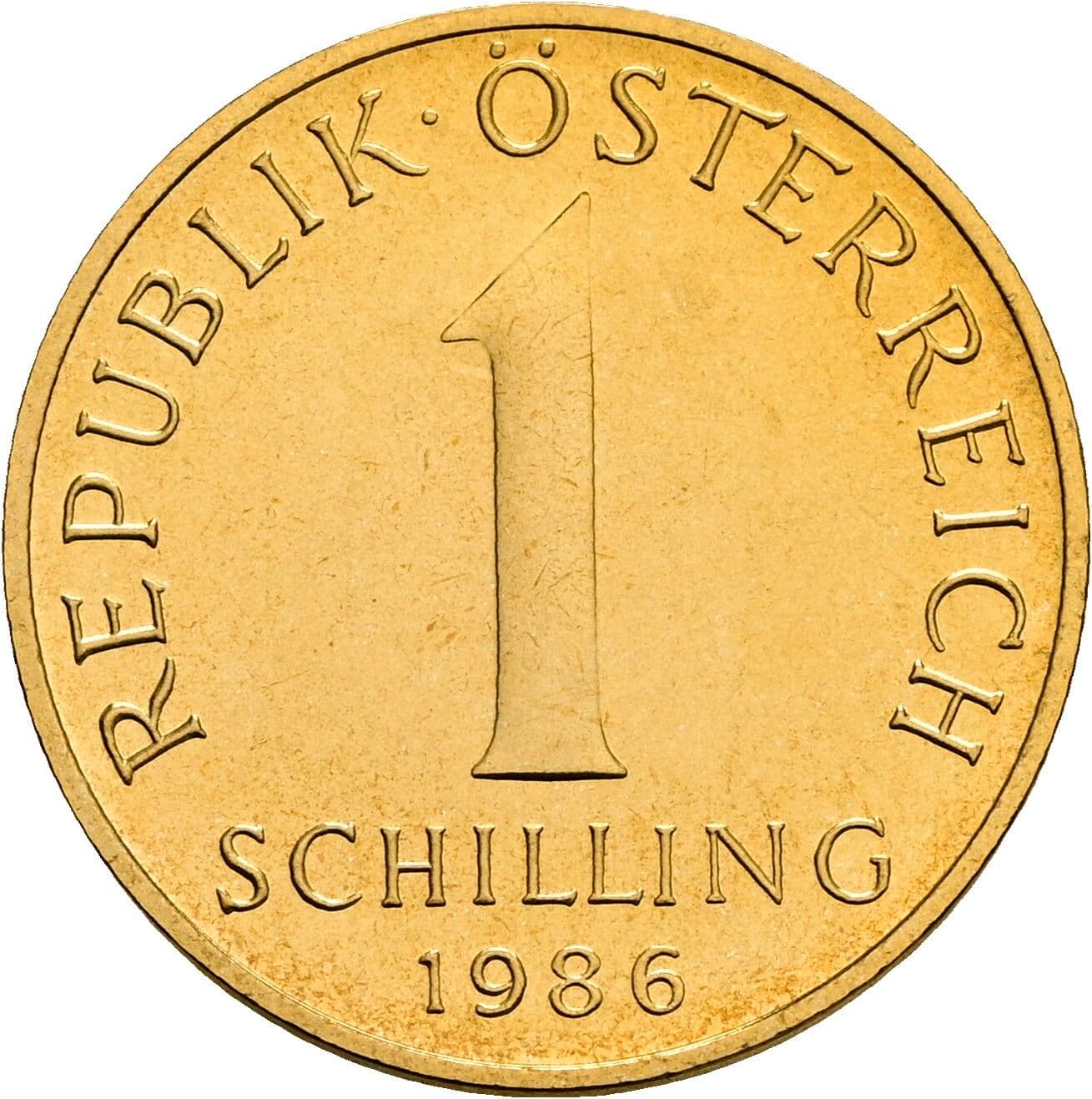 1 Schilling 1986 – Vorderseite