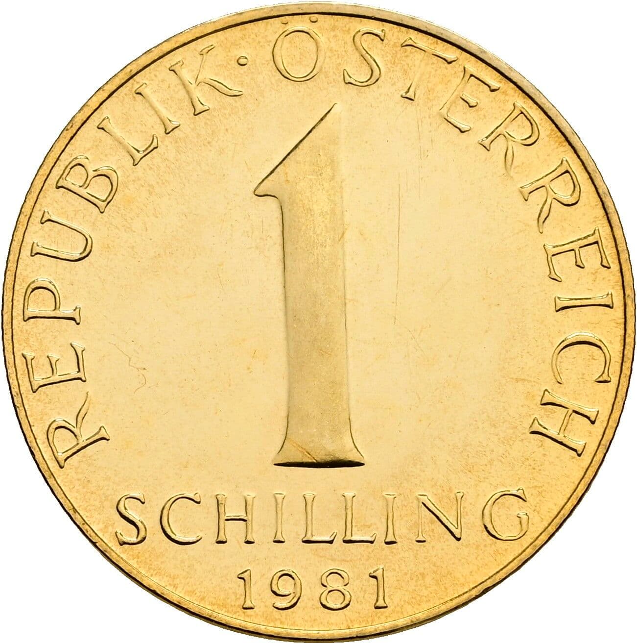 1 Schilling 1981 – Vorderseite