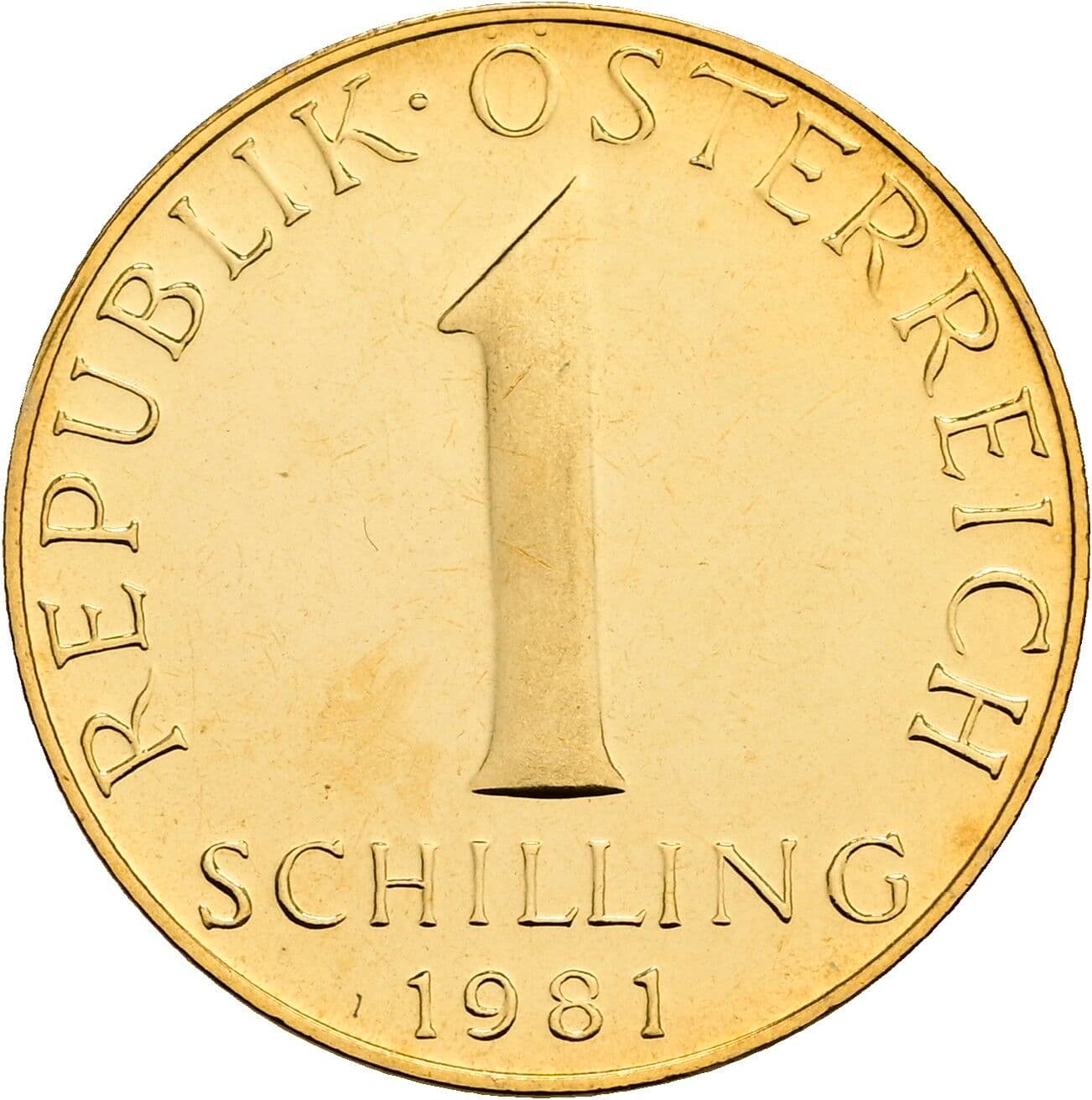 1 Schilling 1981 – Vorderseite