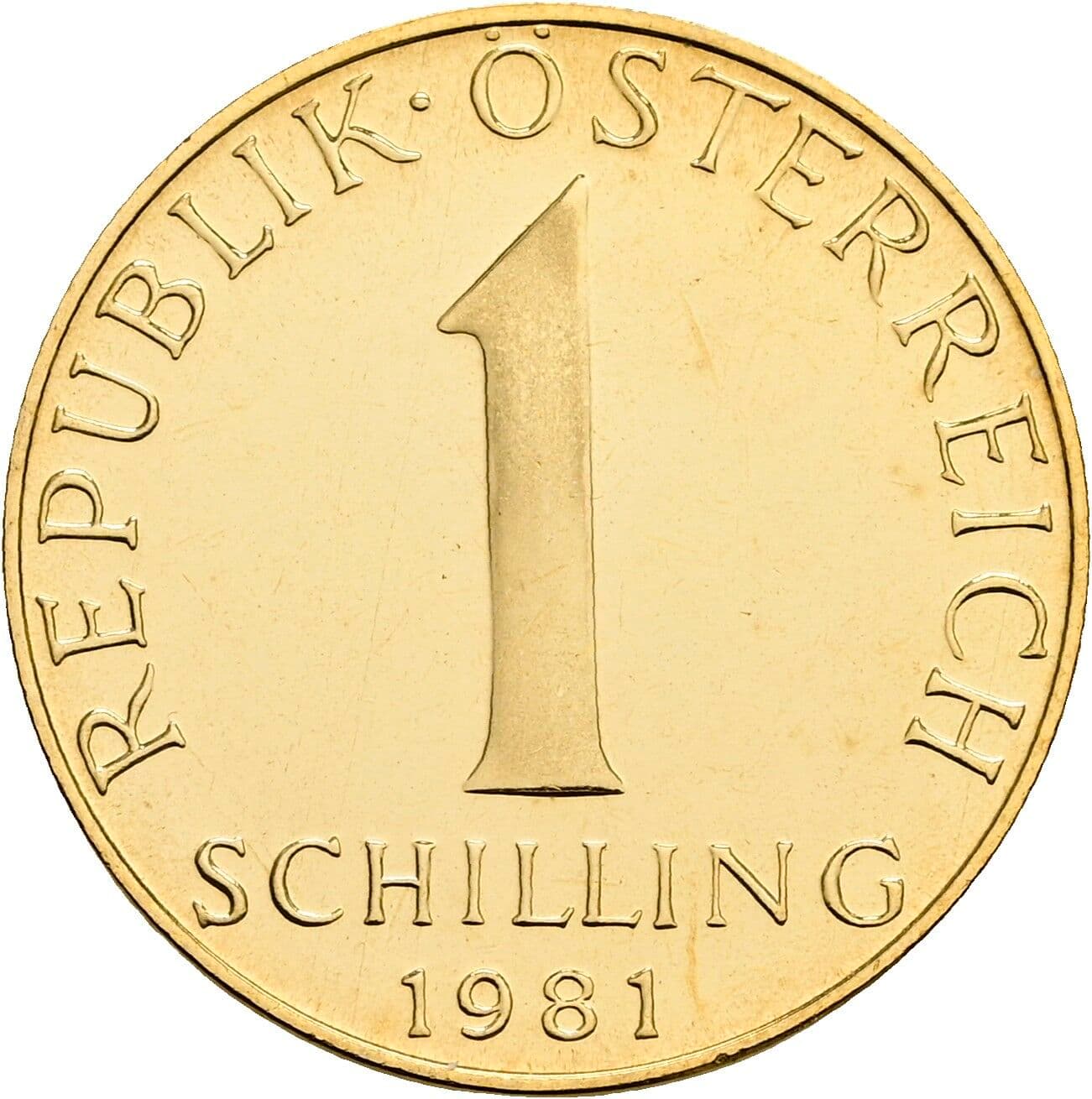 1 Schilling 1981 – Vorderseite
