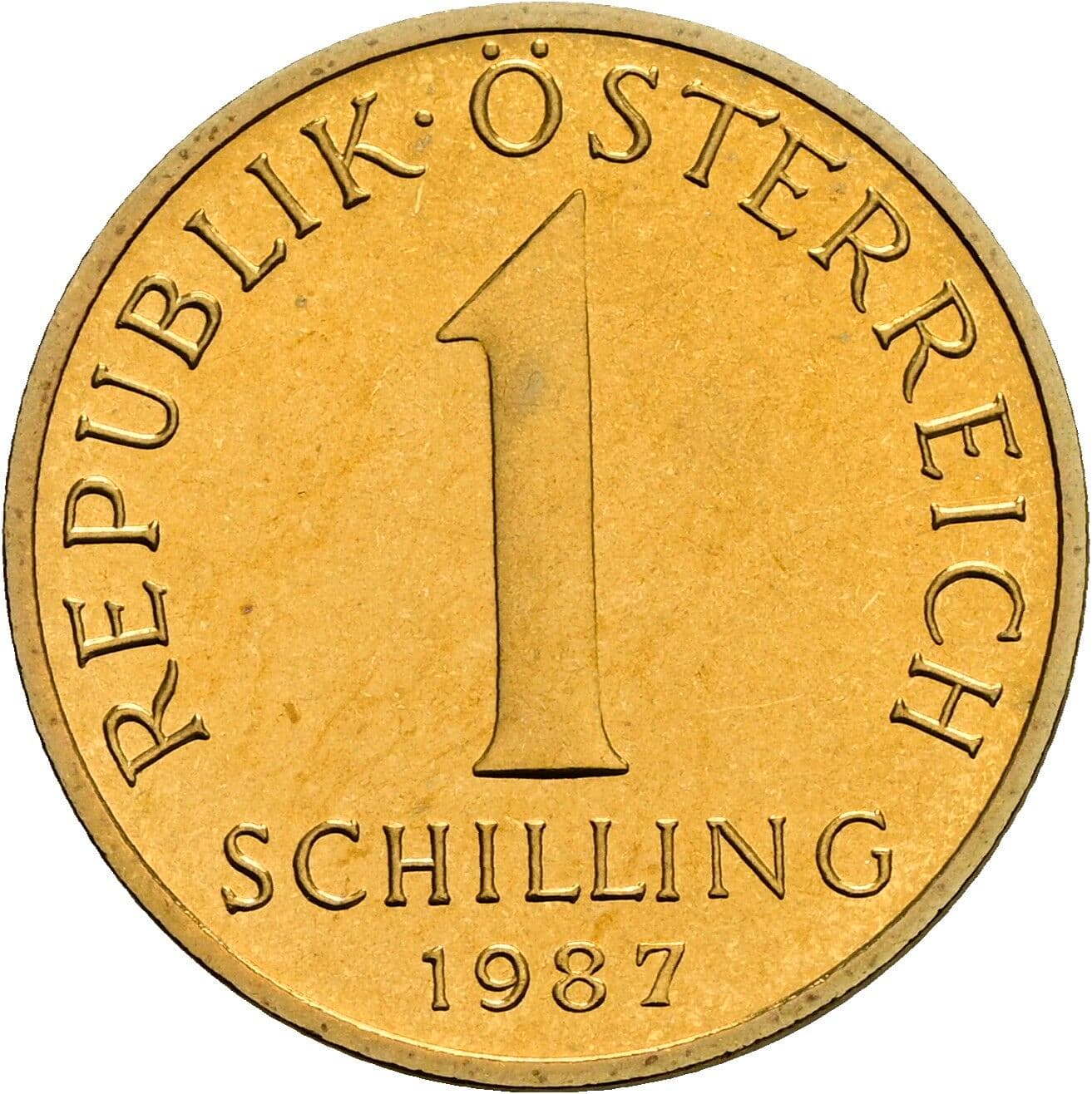1 Schilling 1987 – Vorderseite