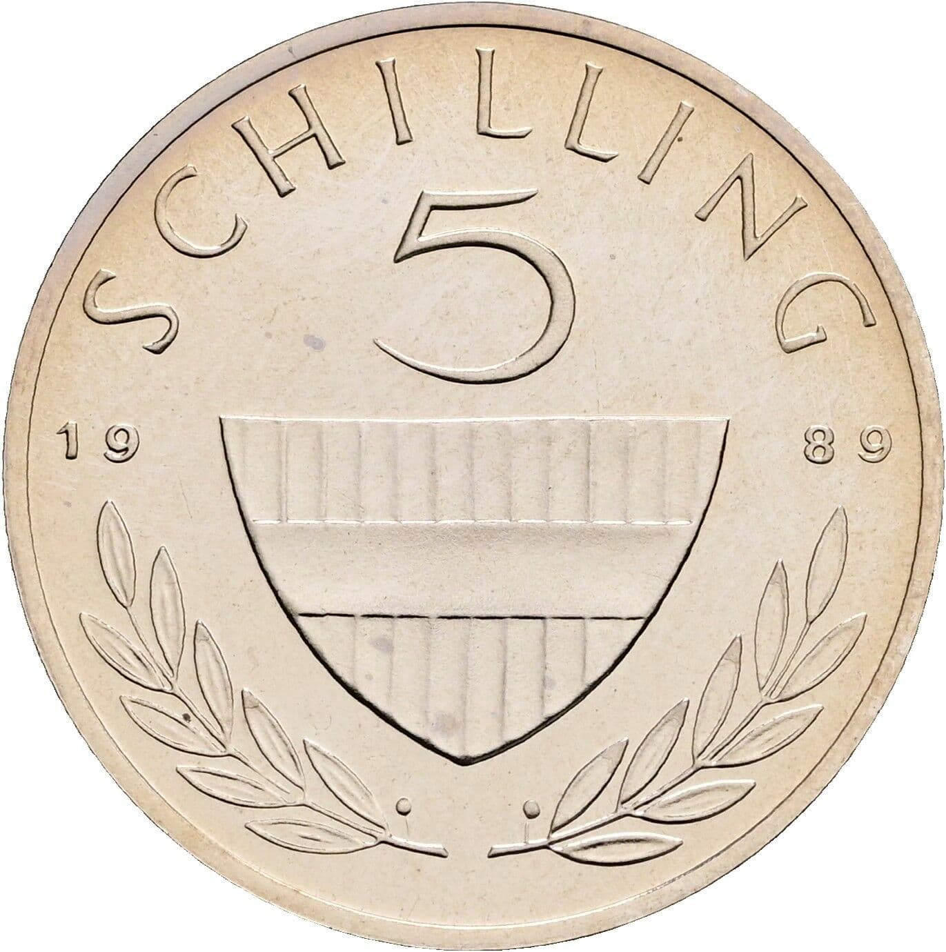 5 Schilling 1989 – Vorderseite