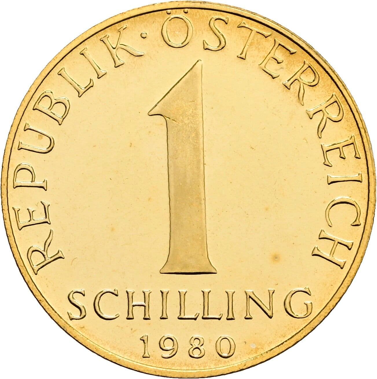 1 Schilling 1980 – Vorderseite
