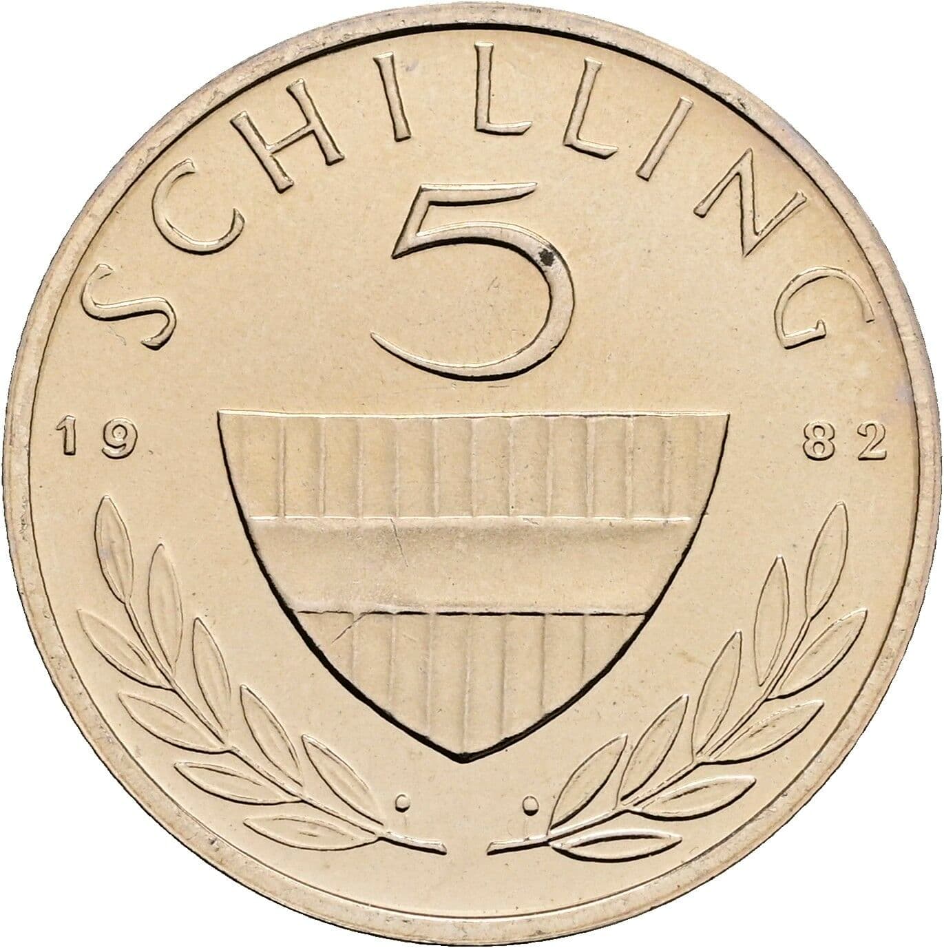 5 Schilling 1982 – Vorderseite