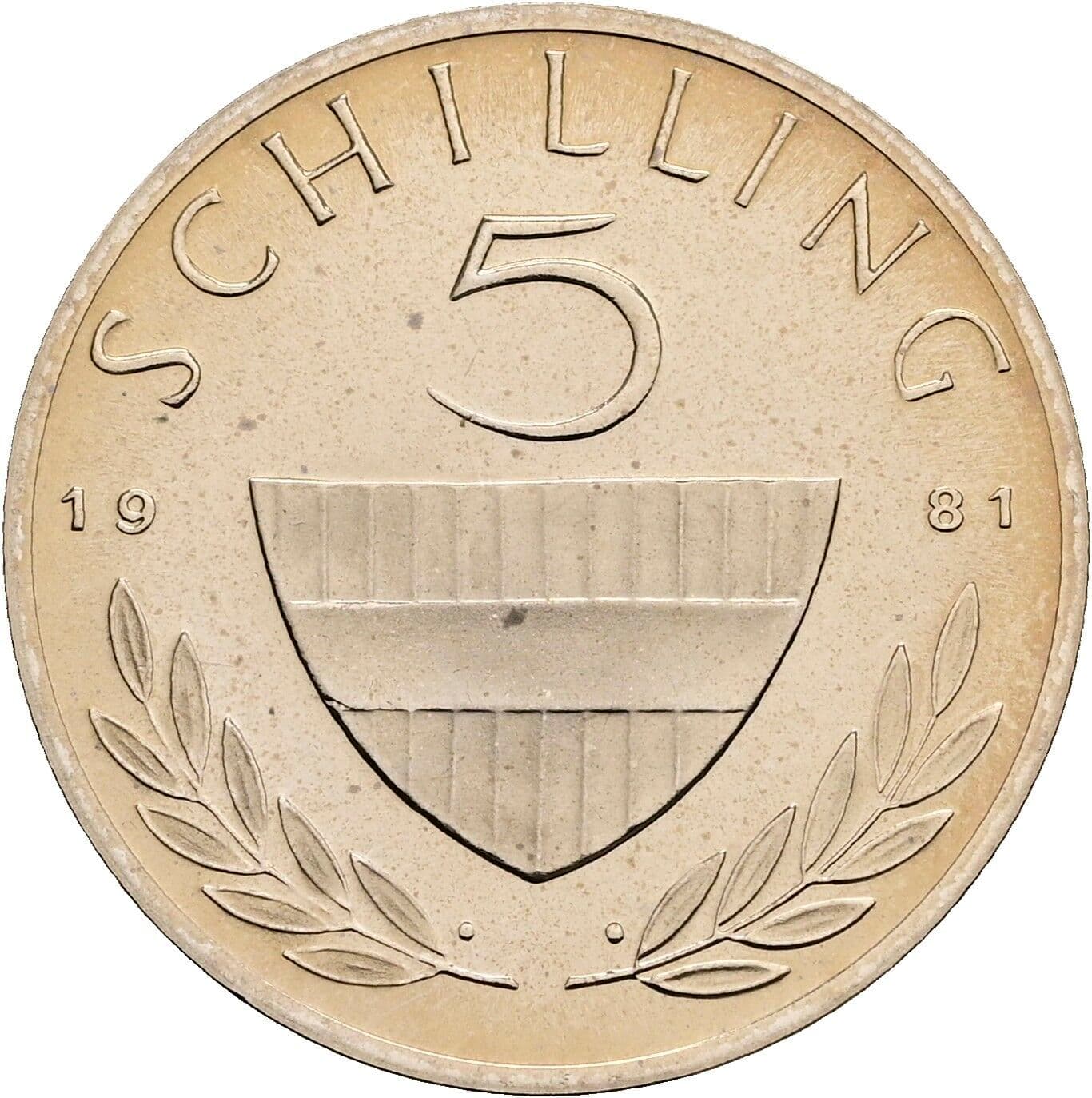 5 Schilling 1981 – Vorderseite