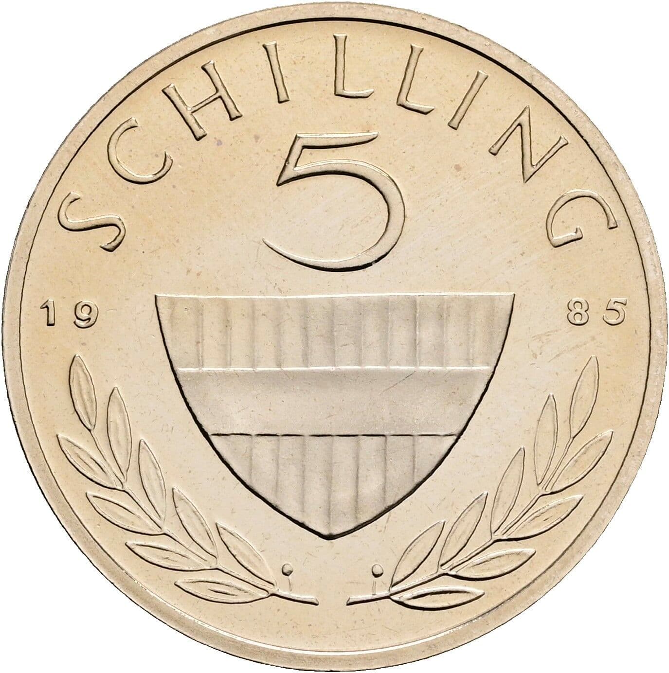 5 Schilling 1985 – Vorderseite