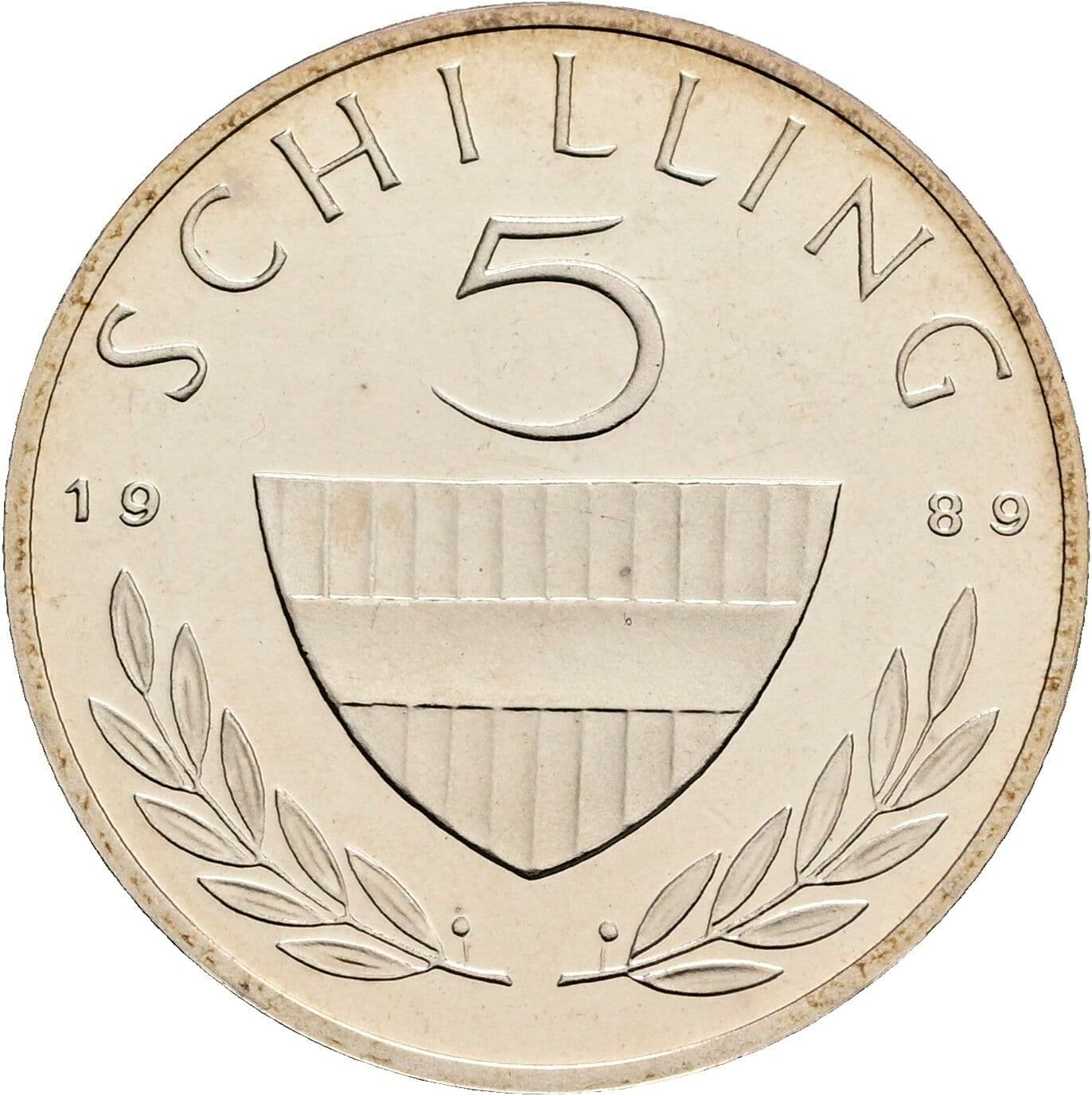 5 Schilling 1989 – Vorderseite