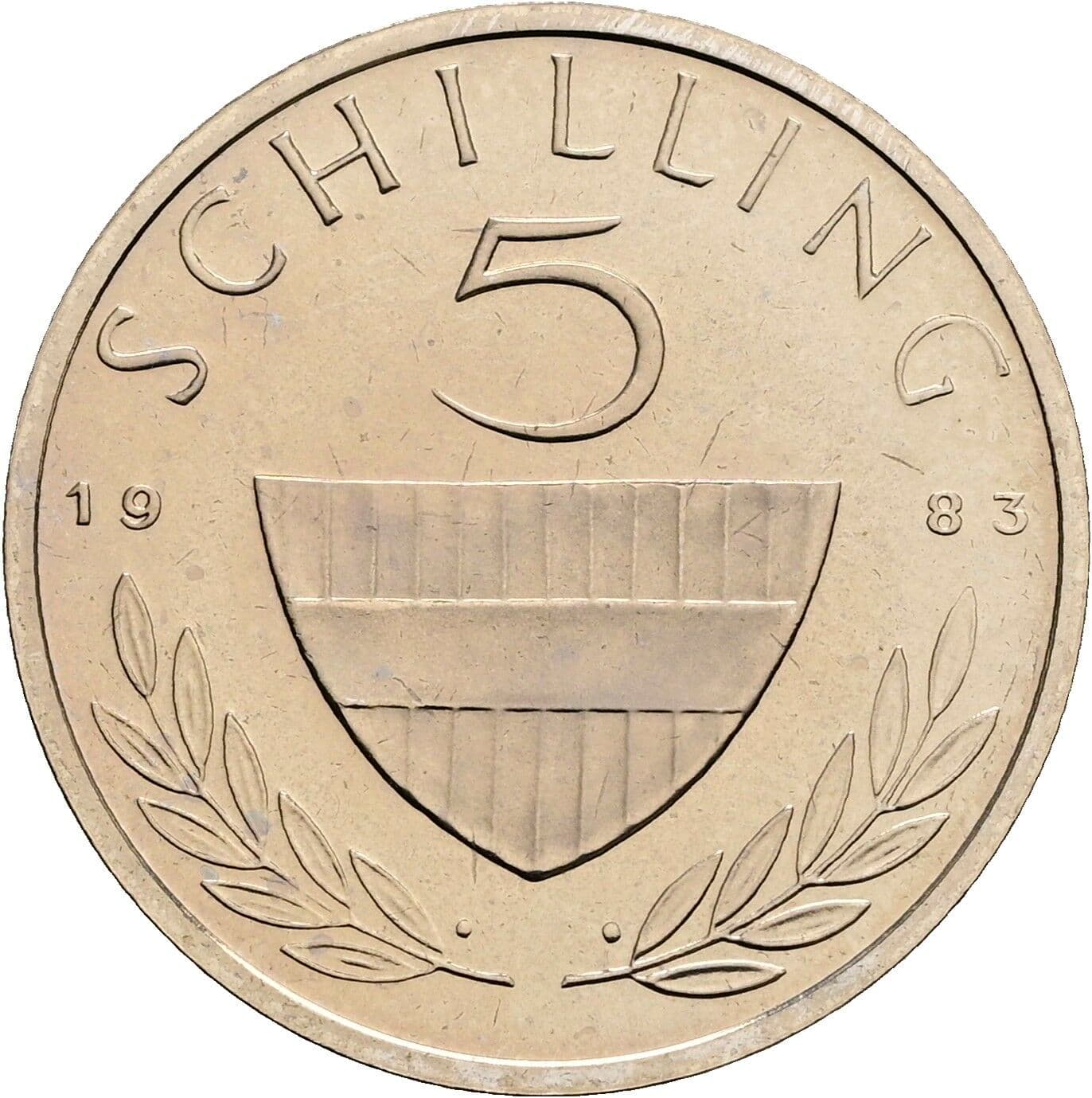5 Schilling 1983 – Vorderseite